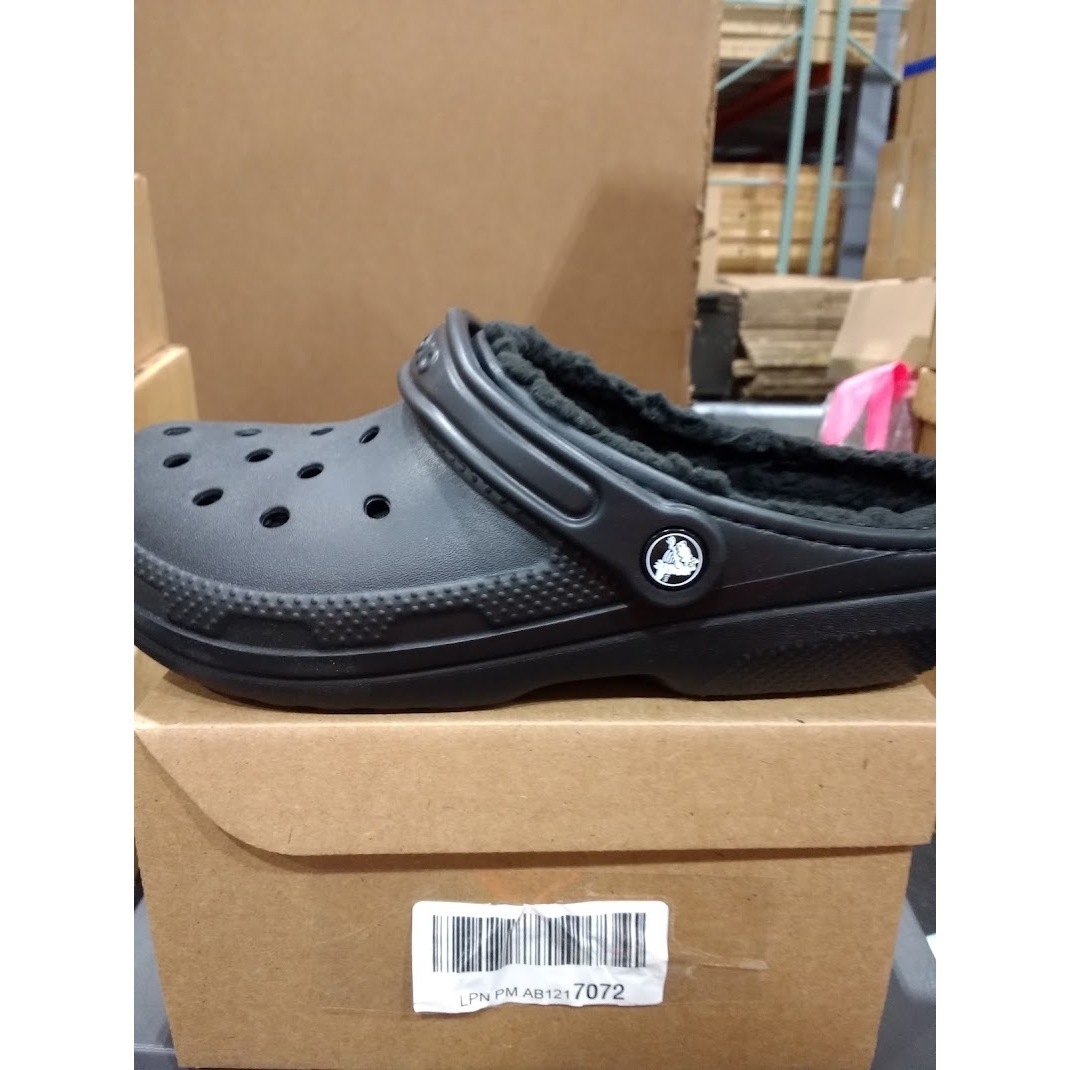 Crocs Unisex Adult Classic Lined Clog BlackBlack M8W10